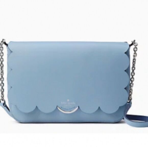 Kate Spade Blue Scalloped Edge Crossbody Bag - Picture 1 of 10